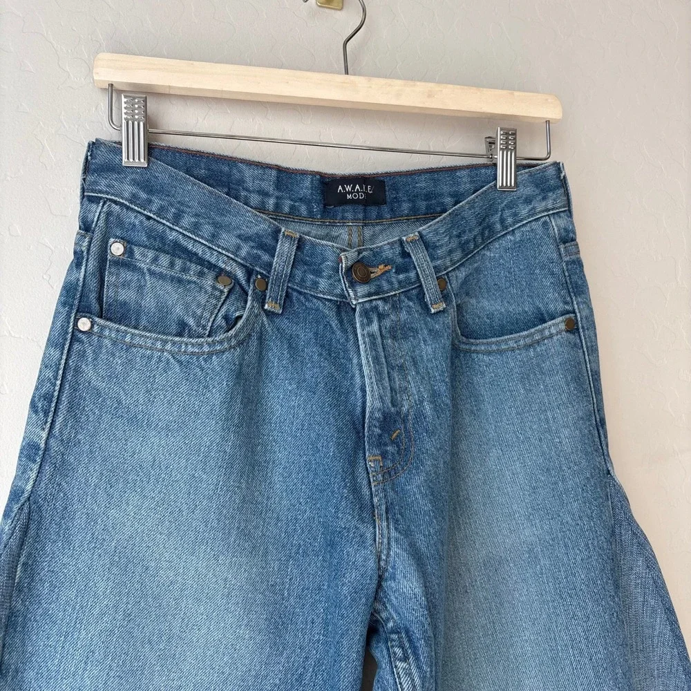 A.W.A.K.E. MODE Barrel Jeans Denim Blue Jeans Cotton Size 36 US 2 - Picture 5 of 10